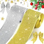 Cintas Navideñas Pack X3 6cm 2,70mt Adornos Navidad Decorar