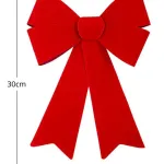 Moño Navidad 30cm Adornos Navideños Decoración Para El Arbol