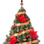 Arbol Navidad Montañes Deluxe 1.30mts Con Adornos Rojo