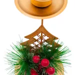 Candelabro Porta Velas Metalicos Decorativos Navidad 15cm 