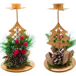 Candelabro Porta Velas Metalicos Decorativos Navidad 15cm 