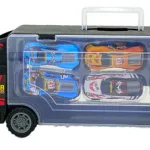 Camión Porta Autos Valija + 6 Autos De Carrera A Fricción