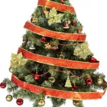 Arbolito Navidad Tronador Lujo 1,50m Kit 40 Rojo Oro Deco