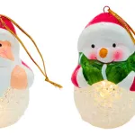Bolas Navidad Adorno Navideño Con Luz Para Arbol