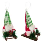 Adornos Navideños Gnomo Con Trineo Colgante Arbol De Navidad