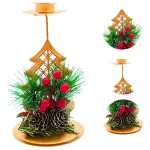 Candelabro Porta Velas Metalicos Decorativos Navidad 15cm 