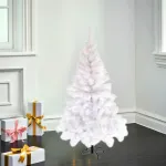 Arbol Navidad Blanco Tronador De Lujo 1.50mts Base Metálica