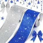 Cintas Navideñas Pack X3 6cm 2,70mt Adornos Navidad Decorar