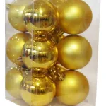 Adornos Navideños Set Bolas De Navidad 6cm X12 Unidades