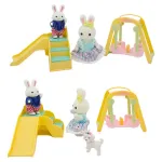 Casita De Conejos Familia Set Con Accesorios Juego Tobogan