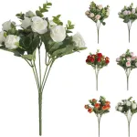 Ramo De Rosas Flores Artificiales Decoracion X1