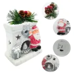 Adorno Navidad Papa Noel Ceramica C/ Luz Decoracion Navideña