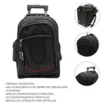 Mochila Carro 18 Pulgadas Escolar Carrito Viaje Capacidad