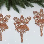 Adornos Navideños Hadas Para Arbolito De Navidad 15cm X4u