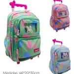 Mochila Carrito Escolar Carro Con Ruedas Infantil + Peluche