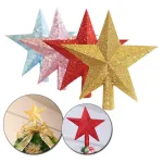 Estrella Puntal Dorado 15cm Para Arbol De Navidad 