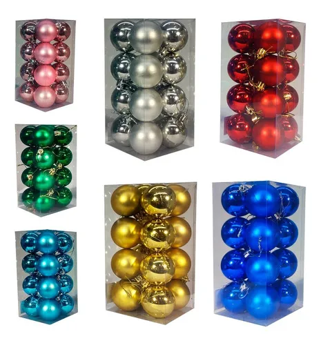 Producto Adornos Navideños Set Bolas De Navidad 5cm X16 Unidades Imagen