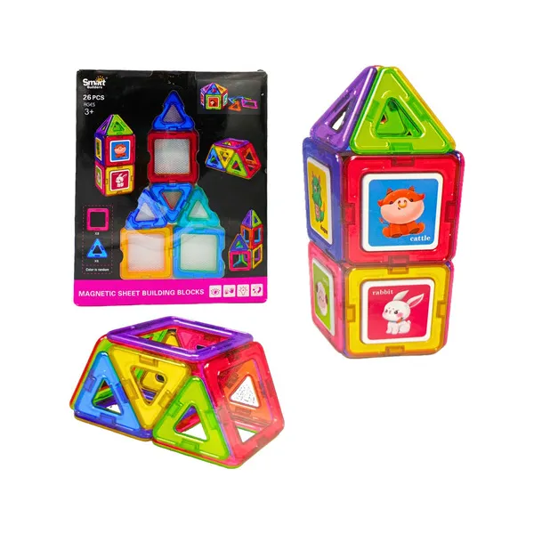 Bloques Magneticos Con Imanes Didacticos 26 Piezas