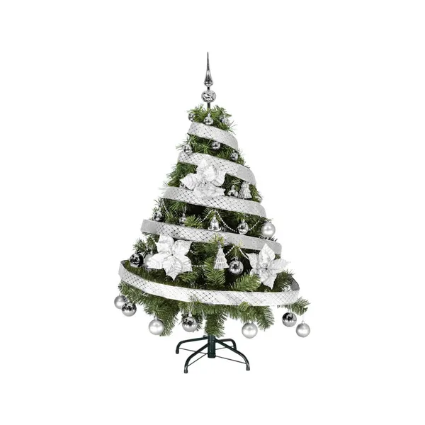  Arbol De Navidad Tronador Lujo 1,20mts Con Adornos Kit X30