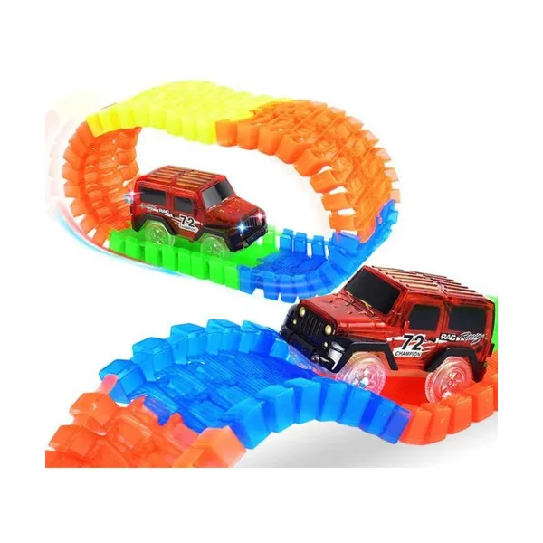 Pista Luminosa Flexible 56 Piezas 1 Auto Luminoso