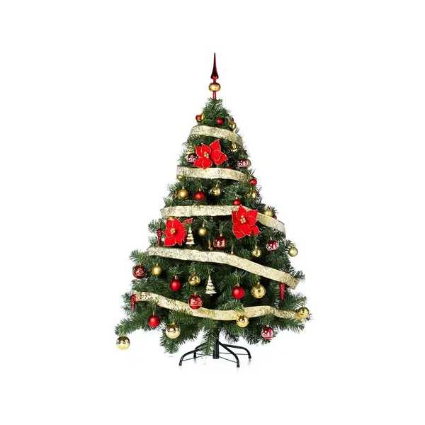 Arbolito Navidad Montañes Deluxe 1.30mts Con Adornos Kit X40