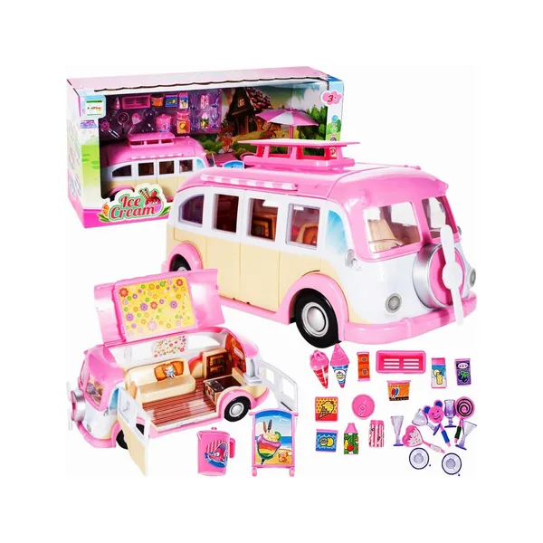 Camion De Dulces Y Helados Con Accesorios Para Muñecas