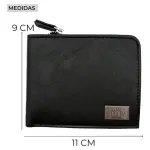 Billetera Hombre Tarjetero Eco Cuero Pu Con Cierre