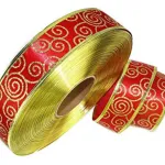Cintas Navideñas Pack X5 Adornos Glitter 5cm 2,70mts Navidad
