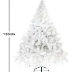 Arbol De Navidad Blanco Montañes Deluxe 1,80mts Pie Metal