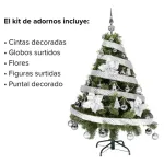  Arbol De Navidad Tronador Lujo 1,20mts Con Adornos Kit X30