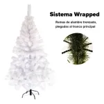 Arbol Navidad Blanco Tronador De Lujo 1.50mts + Kit Rosa