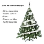 Arbolito Navidad Montañes Deluxe 1.50mts Con Adornos Kit X50