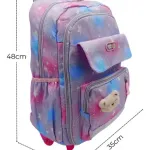 Mochila Carrito 17'' Escolar Carro Con Ruedas Infantil