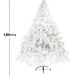 Arbolito De Navidad Blanco Montañes Deluxe 1,50mts Pie Metal