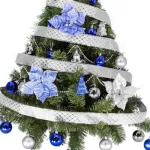  Arbol De Navidad Tronador Lujo 1,20mts Con Adornos Kit X30