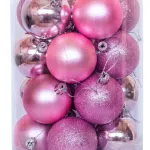 Bolas De Navidad 6cm Adornos Navideños Tubo X20 Esferas