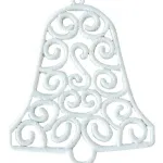 Adorno Para El Arbol De Navidad Campana Blanca 10cm X3u