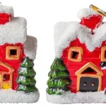 Adorno Arbol De Navidad Papa Noel Ceramica Con Luz Deco