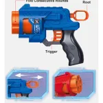 Pistola Lanza Dardos Mini Blaze Storm Simil Nerf Duende Azul