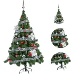 Arbol De Navidad Tronador Lujo 1,50mts Con Adornos Kit X40