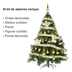 Arbolito Navidad Montañes Deluxe 1.80mts Con Adornos Kit X60