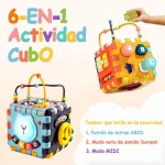 Cubo Didactico Juguete Montessori 6 Actividades Para Bebes