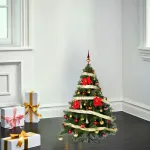 Arbolito Navidad Montañes Deluxe 1.30mts Con Adornos Kit X40