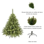 Arbol De Navidad Ciprés 1,30m Tope De Gama Ultra Frondoso