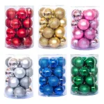Bolas De Navidad 6cm Adornos Navideños Tubo X20 Esferas