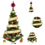 Arbolito De Navidad 80cm Con Adornos 30 Piezas Rojo Oro