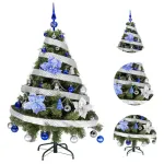  Arbol De Navidad Tronador Lujo 1,20mts Con Adornos Kit X30
