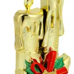 Adorno Navidad Colgante Navideño Con Velas Y Moño 17cm