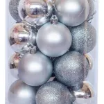 Bolas De Navidad 6cm Adornos Navideños Tubo X20 Esferas