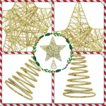 Puntal Estrella 18cm Dorado Adornos Navidad
